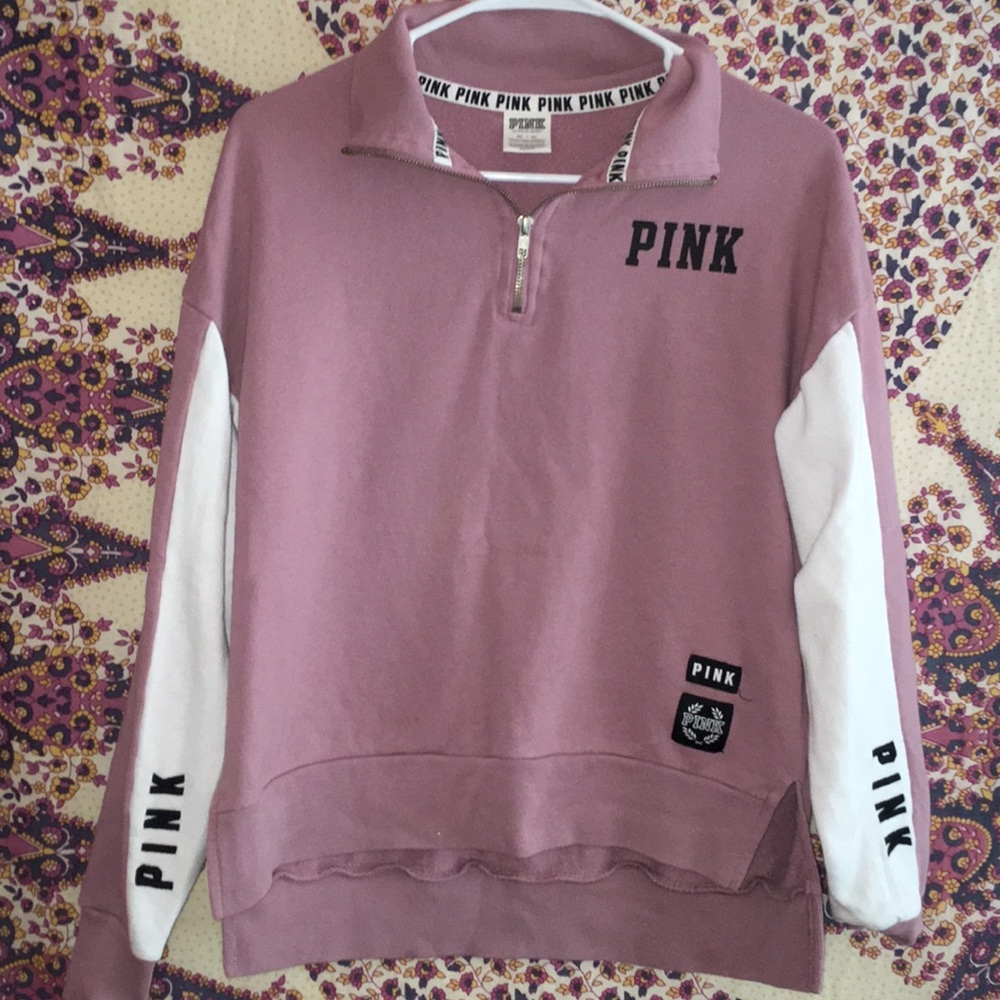 VS Pink Mauve quarter zip
